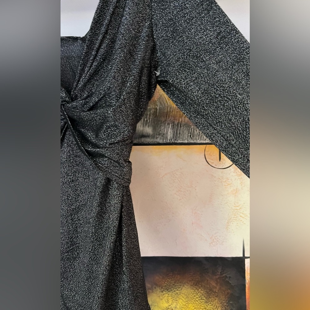 Donna Karan Empire Twist Front Waist Top long sleeve - Picture 6 of 12